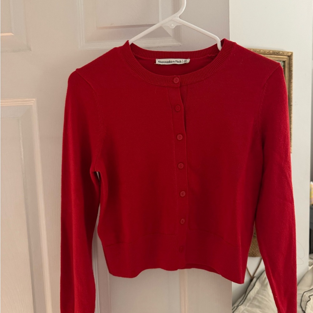 Abercrombie Red Cardigan
